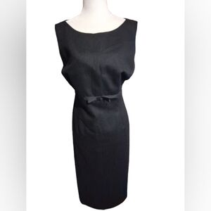 New "NWT" Nordstrom Greatplains Black Wool, Below Knee Dress, Large, Sleeveless